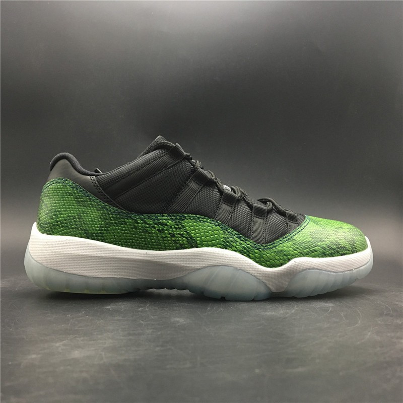 Jordan 11 Retro Low Green Snakeskin 528895- 033