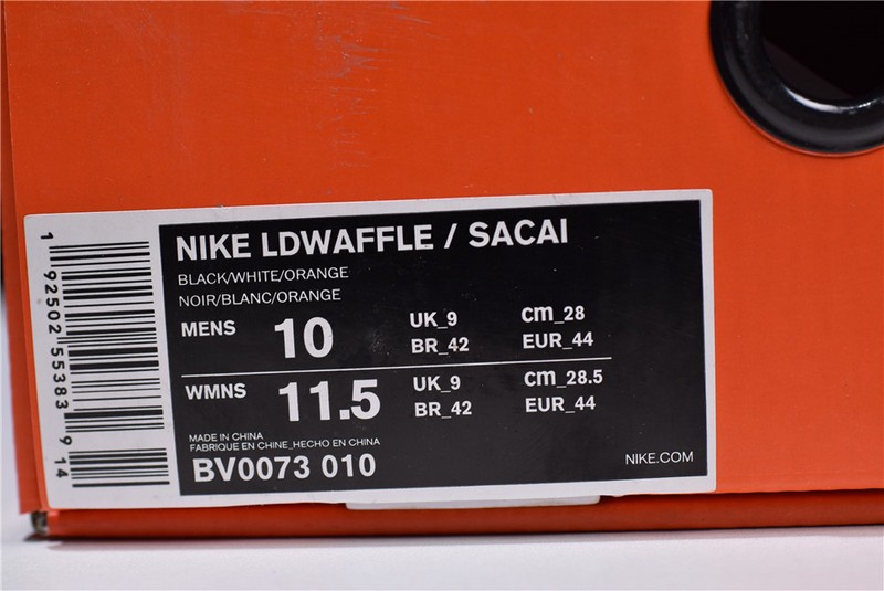 SACAI × NIKE LDV Waffle Daybreak Black BV0073-010