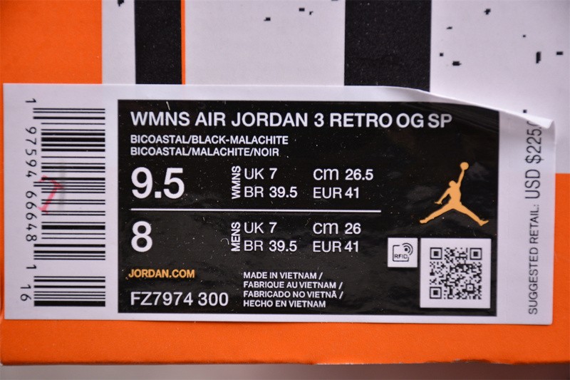 Air Jordan 3 Retro SP Nina Ch*el Abney Bicoastal FZ7974-300