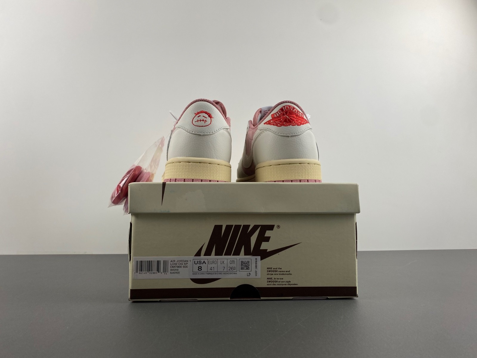 Travis Scott x Air Jordan 1 Low OG White Pink DM7866-600