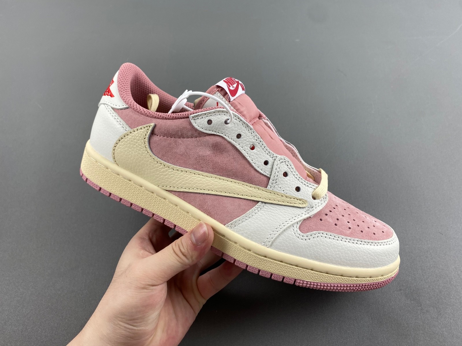 Travis Scott x Air Jordan 1 Low OG White Pink DM7866-600