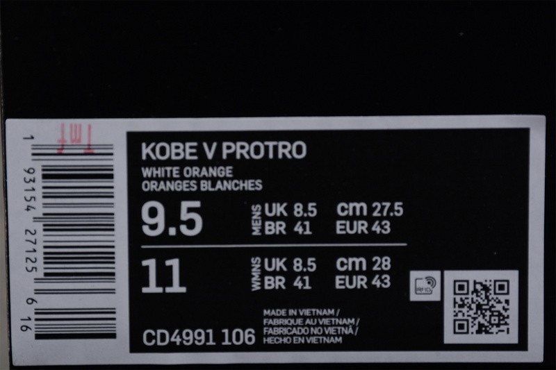 Nike Zoom Kobe 5 Orange White Purple CD4991-106