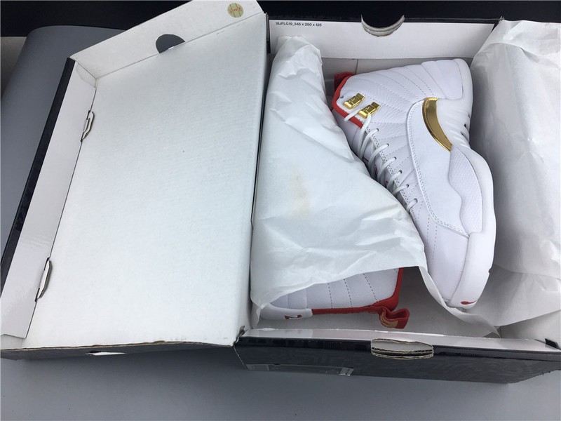 Air Jordan 12 FIBA White University Red 130690-107