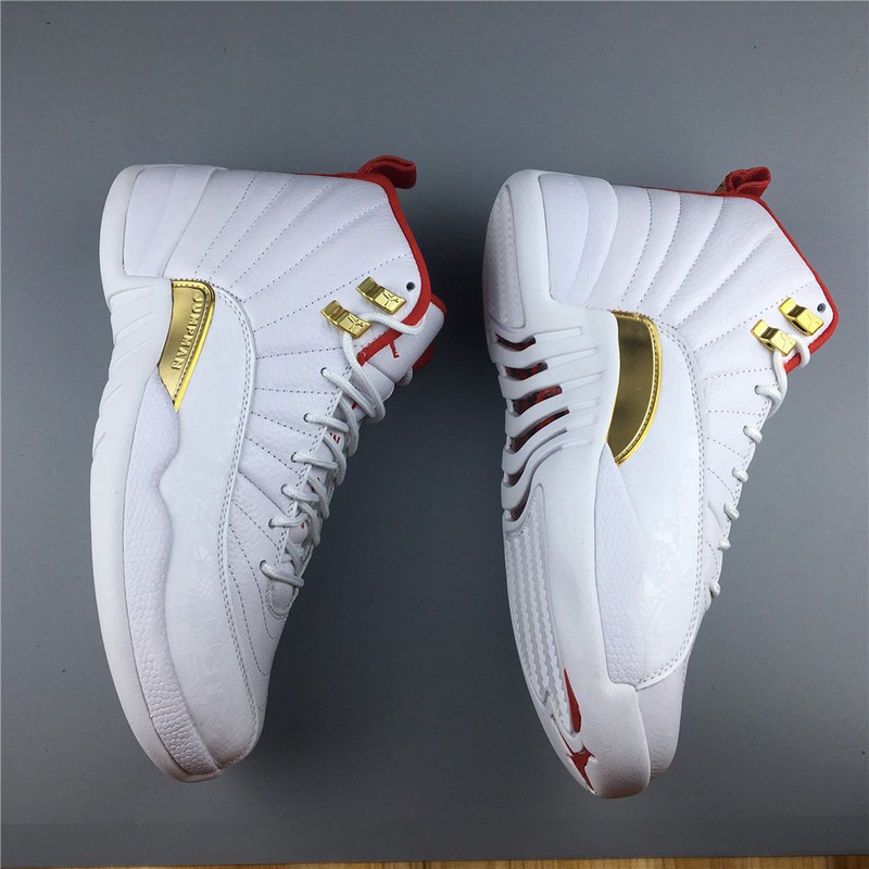 Air Jordan 12 FIBA White University Red 130690-107