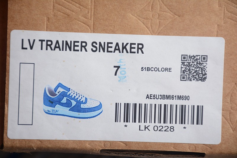NIKE LOW AIR FORCE 1 X LV bule white