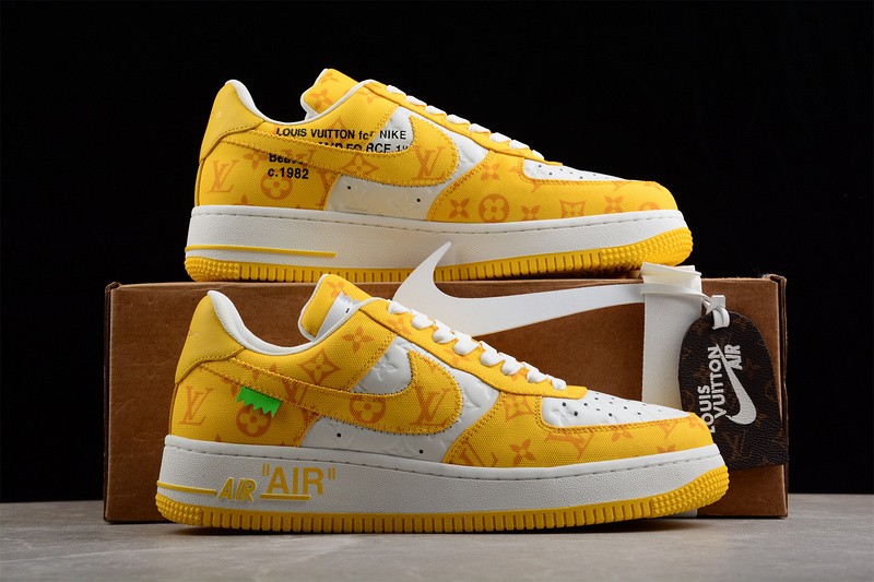 NIKE LOW AIR FORCE 1 X LV yellow white