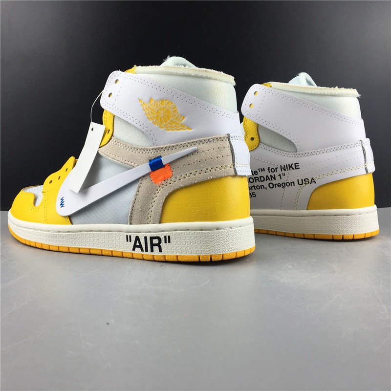 OFF-WHITE AIR JORDAN 1 RETRO yellow white AQ0818-149
