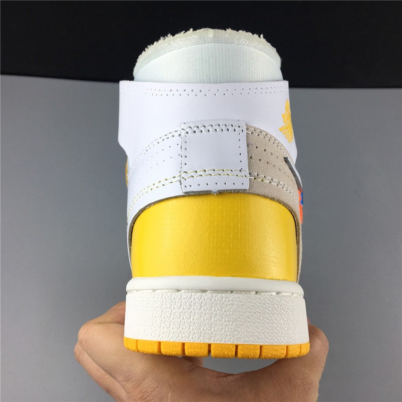 OFF-WHITE AIR JORDAN 1 RETRO yellow white AQ0818-149