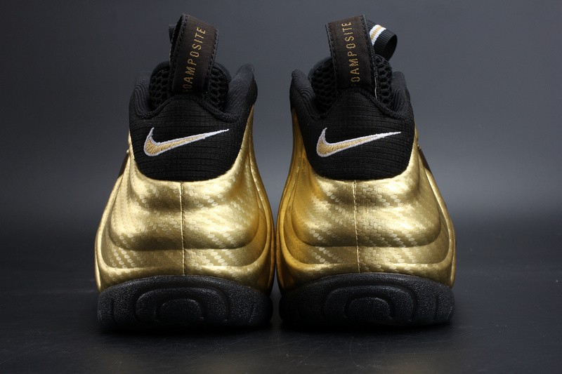 Air Foamposite Pro “Metallic Gold” Black mens 624041-701
