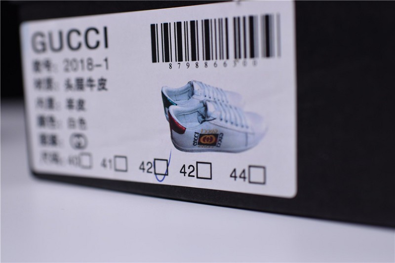 G*u*i ACE EMBROIDERED LOW-TOP SNEAKER WITH GG LOGO