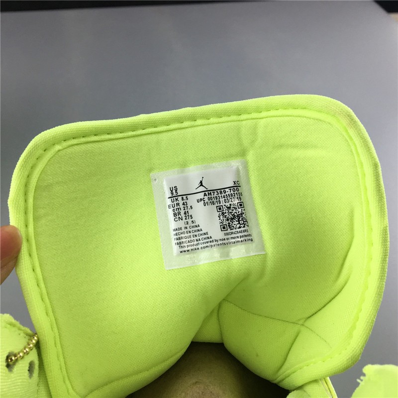 Air Jordan 1 Retro High Barely Volt  AH7389-700