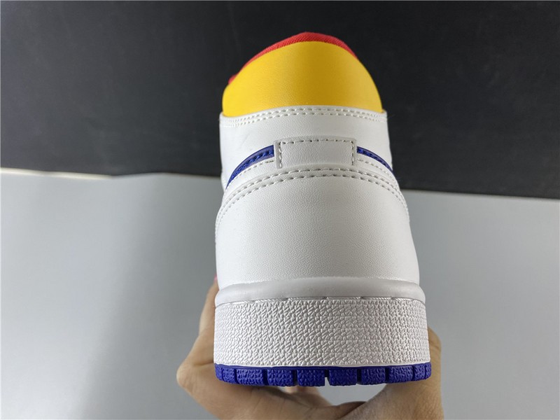 Jordan 1 Mid Royal Blue Laser Orange 554724-131