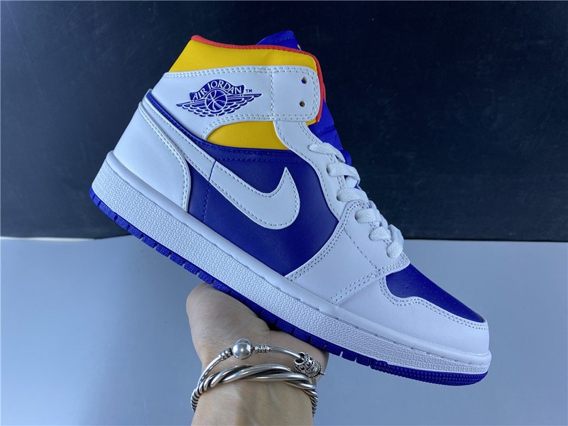 Jordan 1 Mid Royal Blue Laser Orange 554724-131