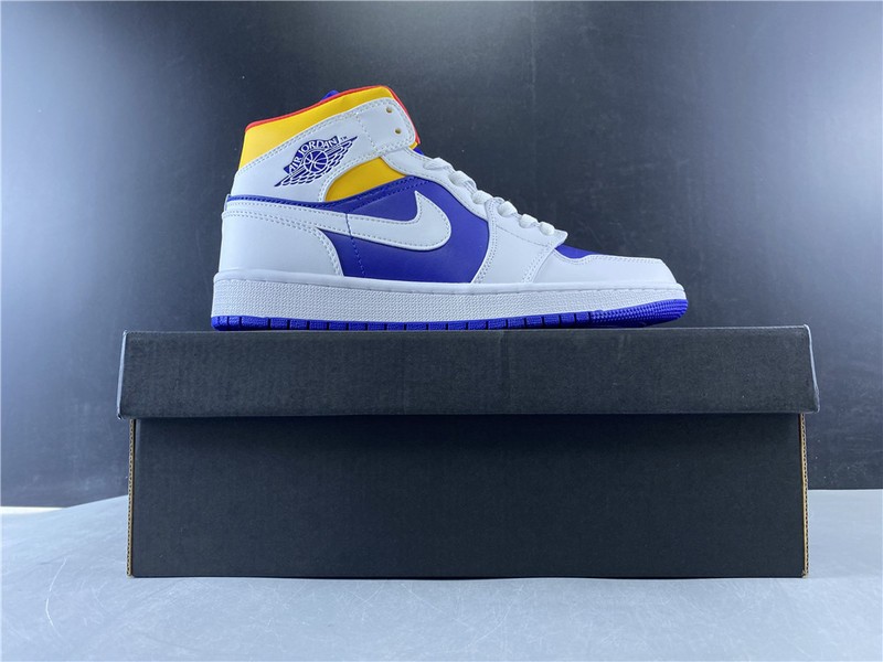 Jordan 1 Mid Royal Blue Laser Orange 554724-131