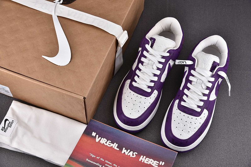 NIKE LOW AIR FORCE 1 X purple white