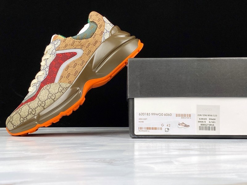 G*u*i* Rhyton Vintage Trainer Sneaker 576969 DRW00 9522