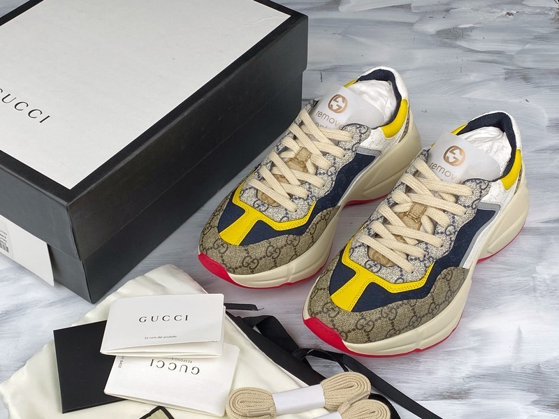 G*u*i* Rhyton Vintage Trainer Sneaker 576965 DRW00 9522