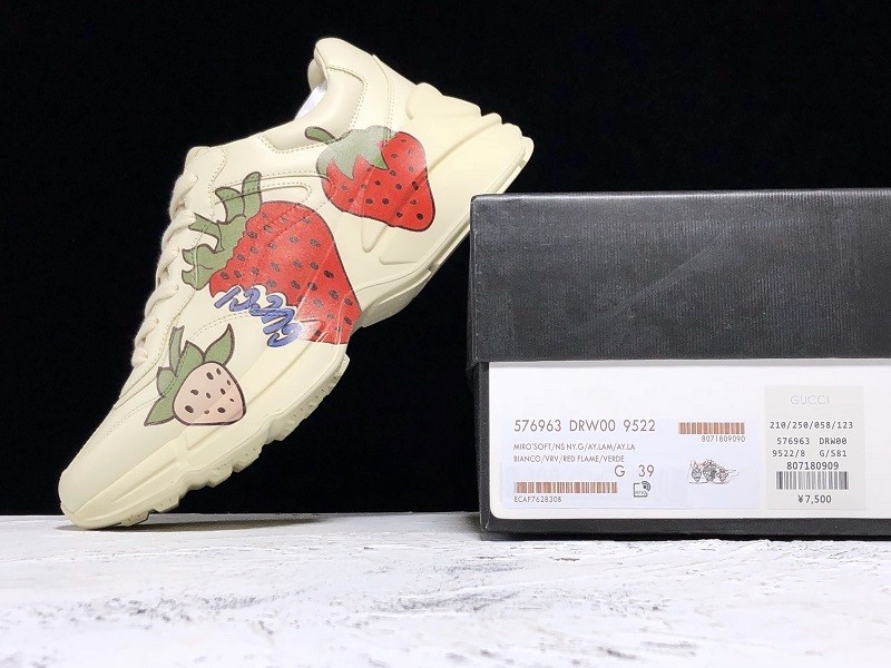 G*u*i* Rhyton Vintage Trainer Sneaker 576963 DRW00 9522
