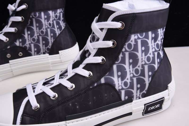 B23 Oblique High Top Sneakers black white T00480H050