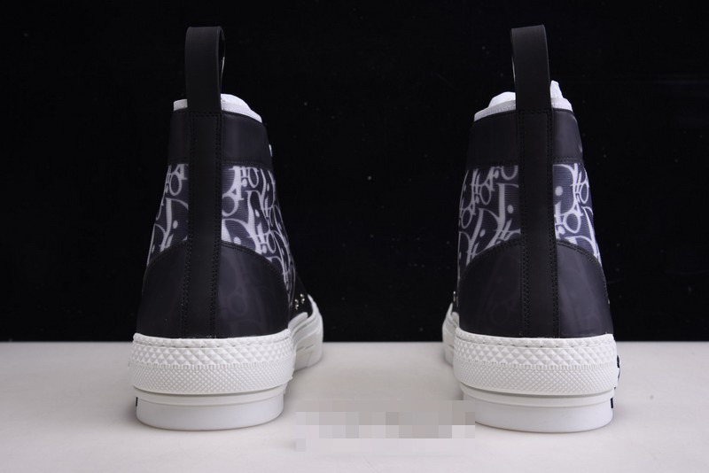 B23 Oblique High Top Sneakers black white T00480H050