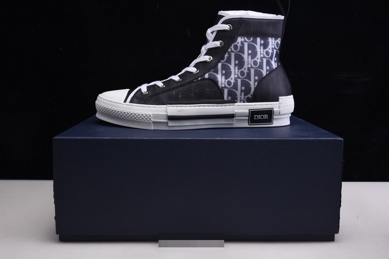 B23 Oblique High Top Sneakers black white T00480H050