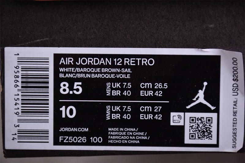 SoleFly x Air Jordan 12 Baroque Brown FZ5026-100