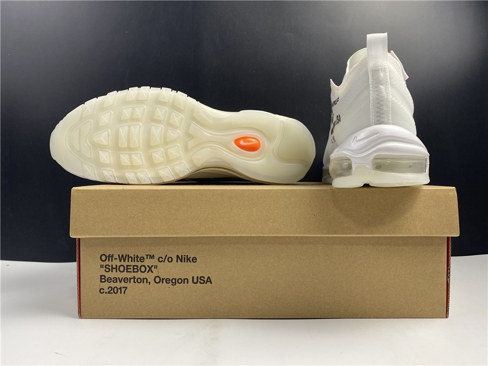 Off White X Air Max 97 The Ten White Cone Ice Blue AJ4585-100