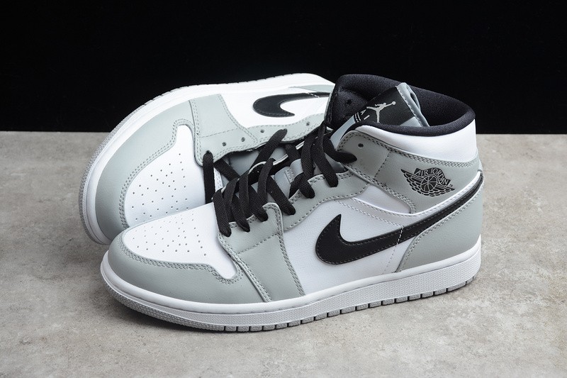 AIR JORDAN 1 MID LIGHT SMOKE GREY 554724-092