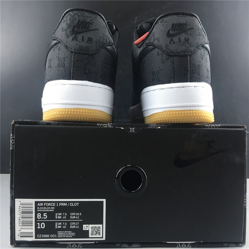Fragment CLOT Nike Air Force 1 Black CZ3986-001