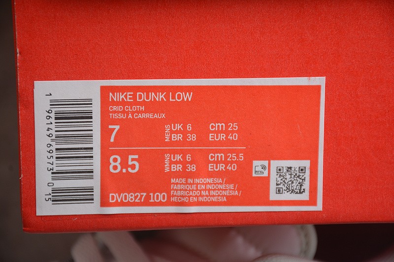 Nike Dunk Low Plaid DV0827-100