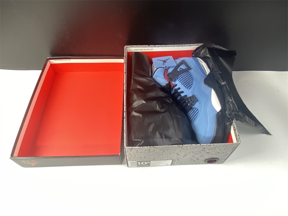 Travis Scott x Air Jordan 4 “Houston Oilers”  University Blue 308497-406