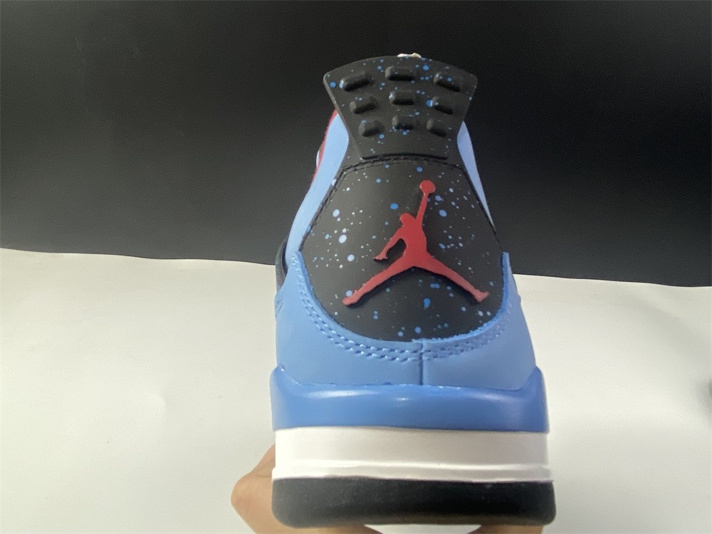 Travis Scott x Air Jordan 4 “Houston Oilers”  University Blue 308497-406