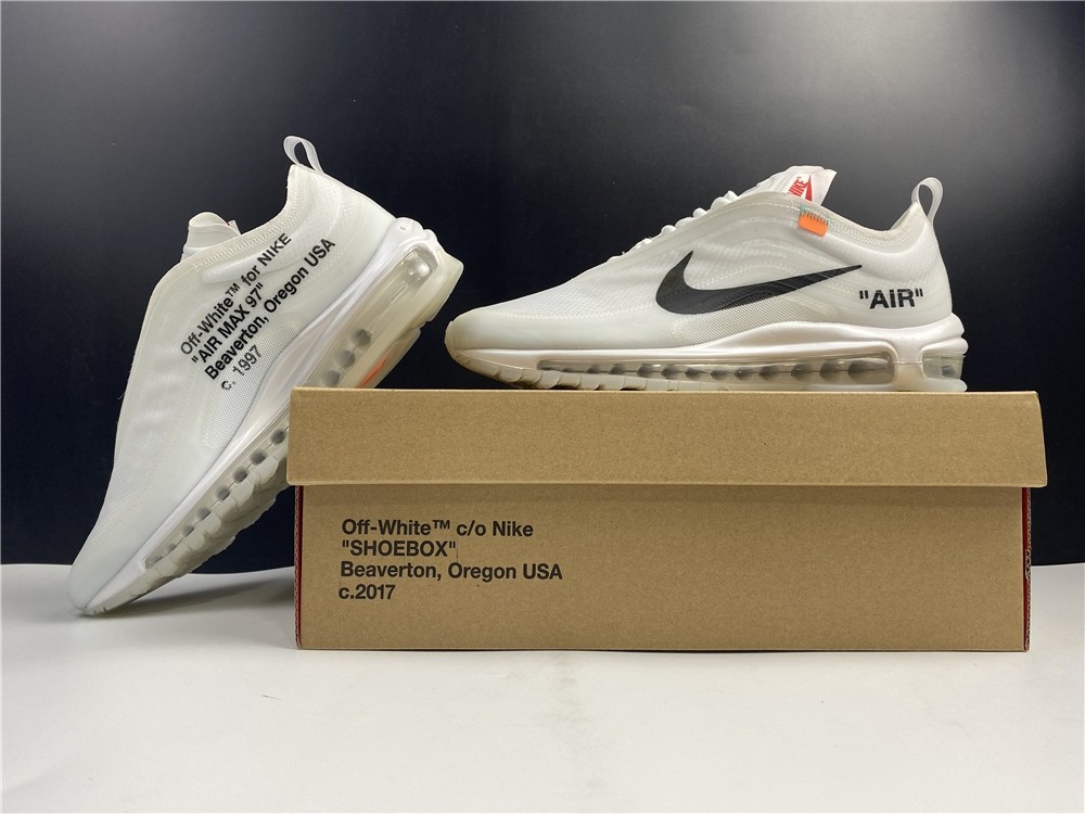 Off White X Air Max 97 The Ten White Cone Ice Blue AJ4585-100