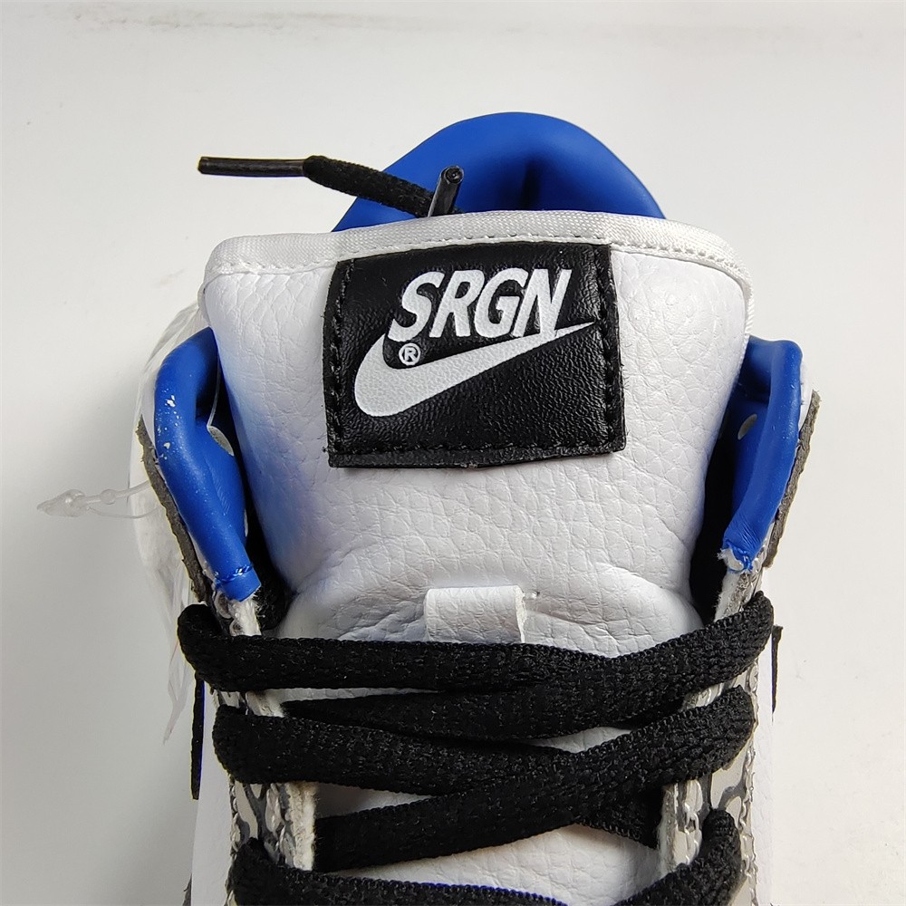 Nike SB Dunk Low Black Burst Print White Blue CU1727-106