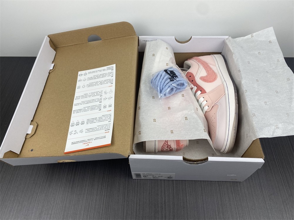 Air Jordan 1 Low White Pink Grey - DM5443-666