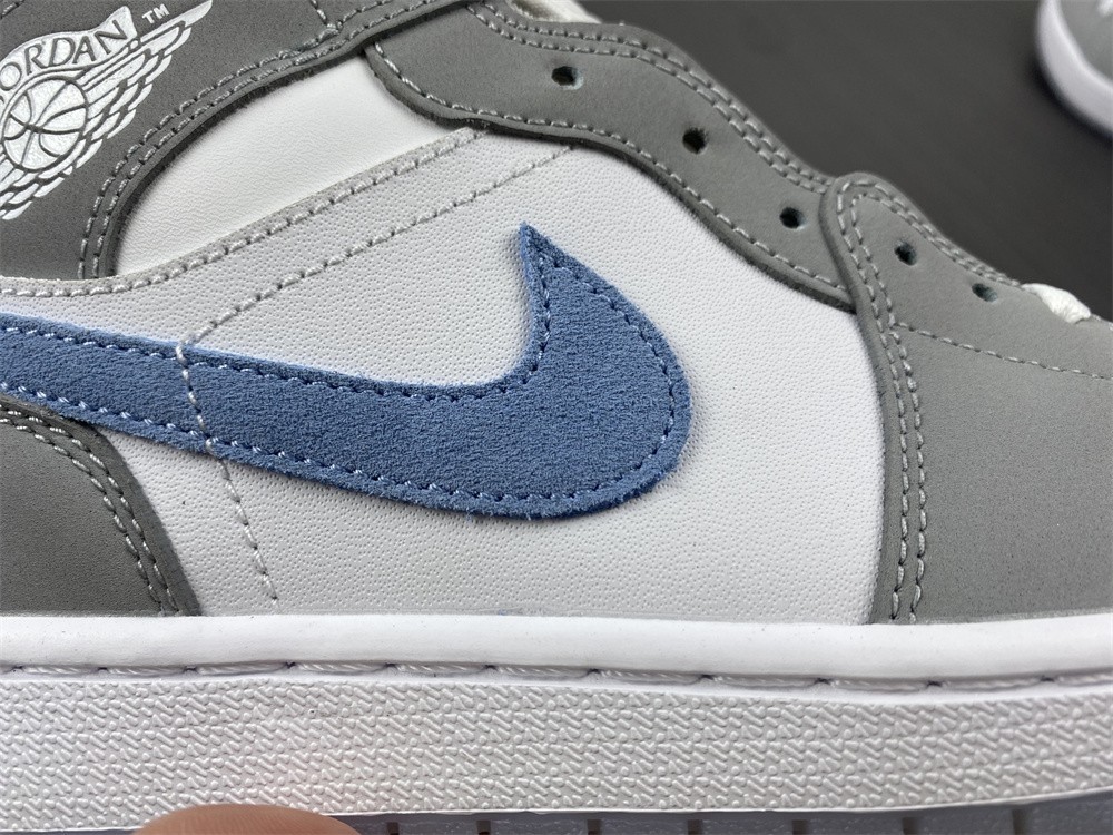 Air Jordan 1 Mid Wolf Grey Aluminum (W) - BQ6472-105