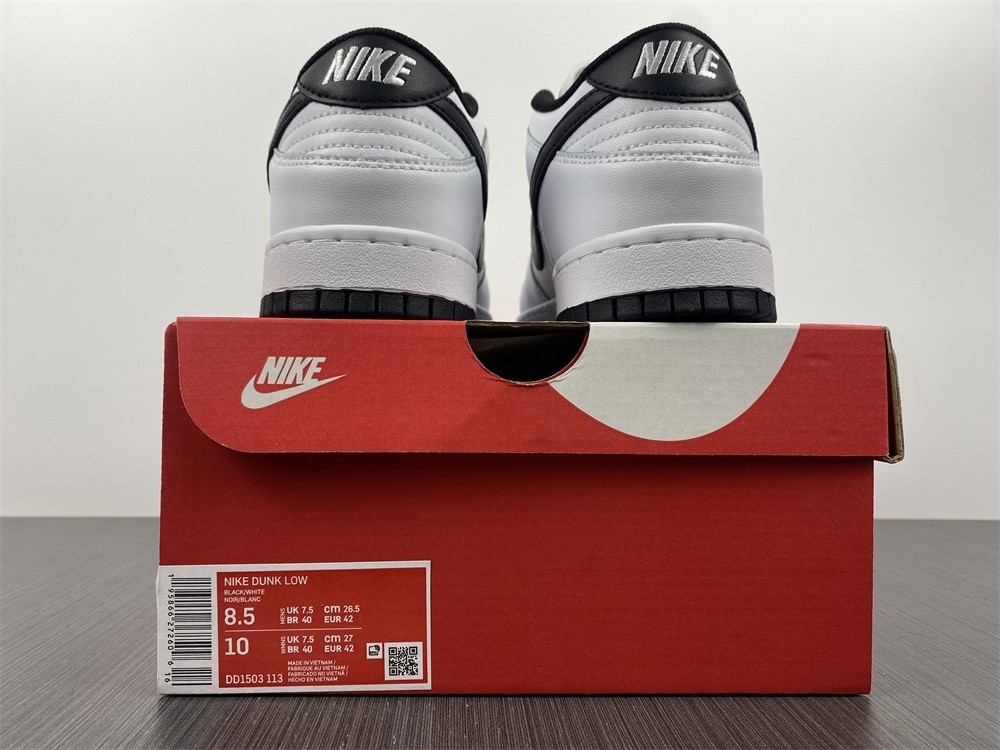 Nike SB Dunk Low White Black DD1503-113