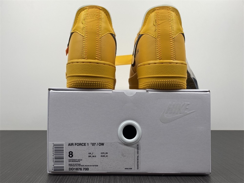 Off-White x Nike Air Force 1 Low “University Gold”  DD1876-700