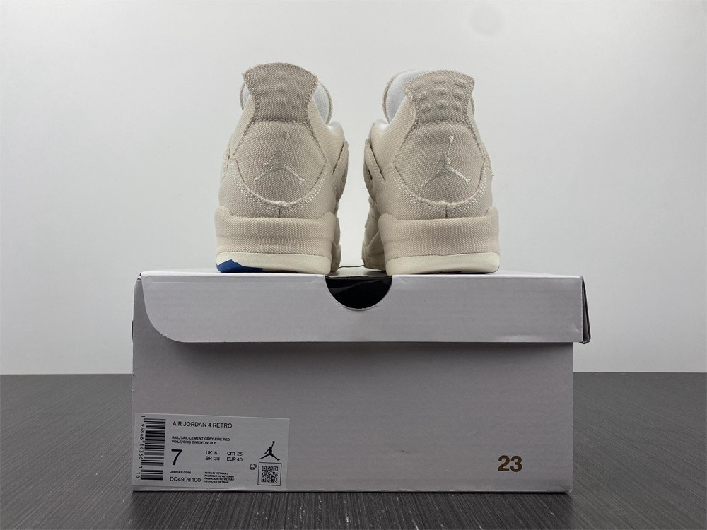 Air Jordan 4 Retro Blank Canvas (W) - DQ4909-100