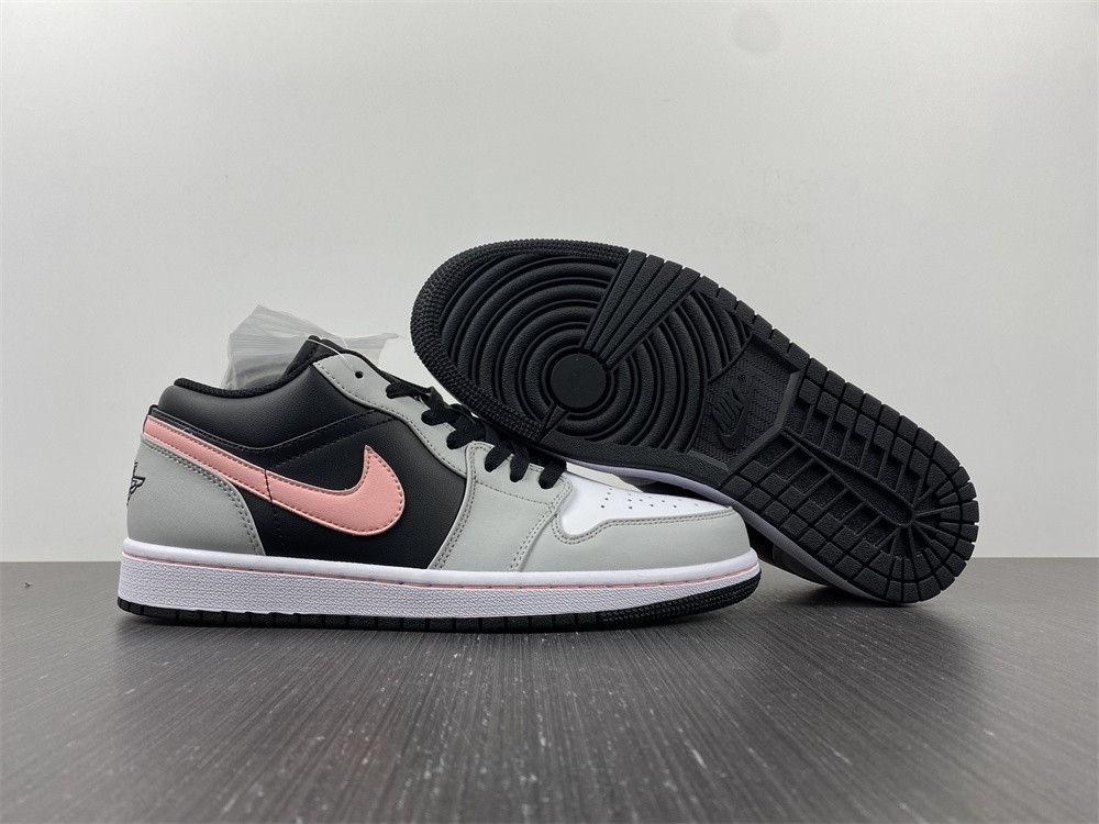Air Jordan 1 Low White Grey Black Pink 553558-062