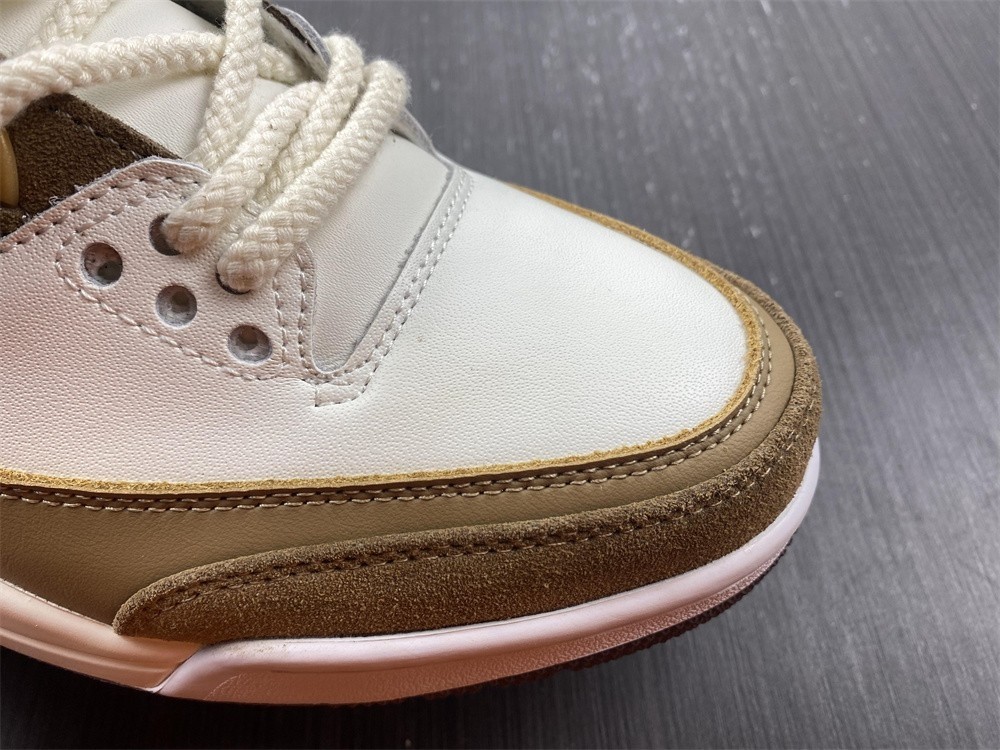 Air Jordan 3 Retro SE White Dark Brown Green Shoes 398614-500