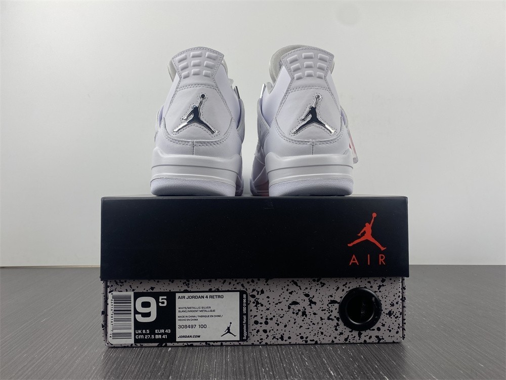 Air Jordan 4 Retro “Pure Money” White  308497-100