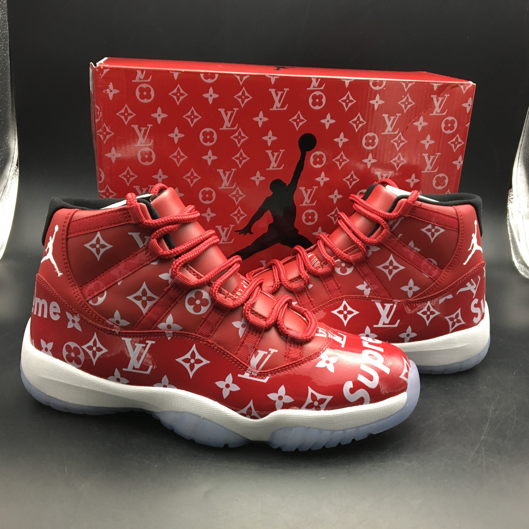 Air Jordans 11 Retro L x S Custom Red White 378037-624