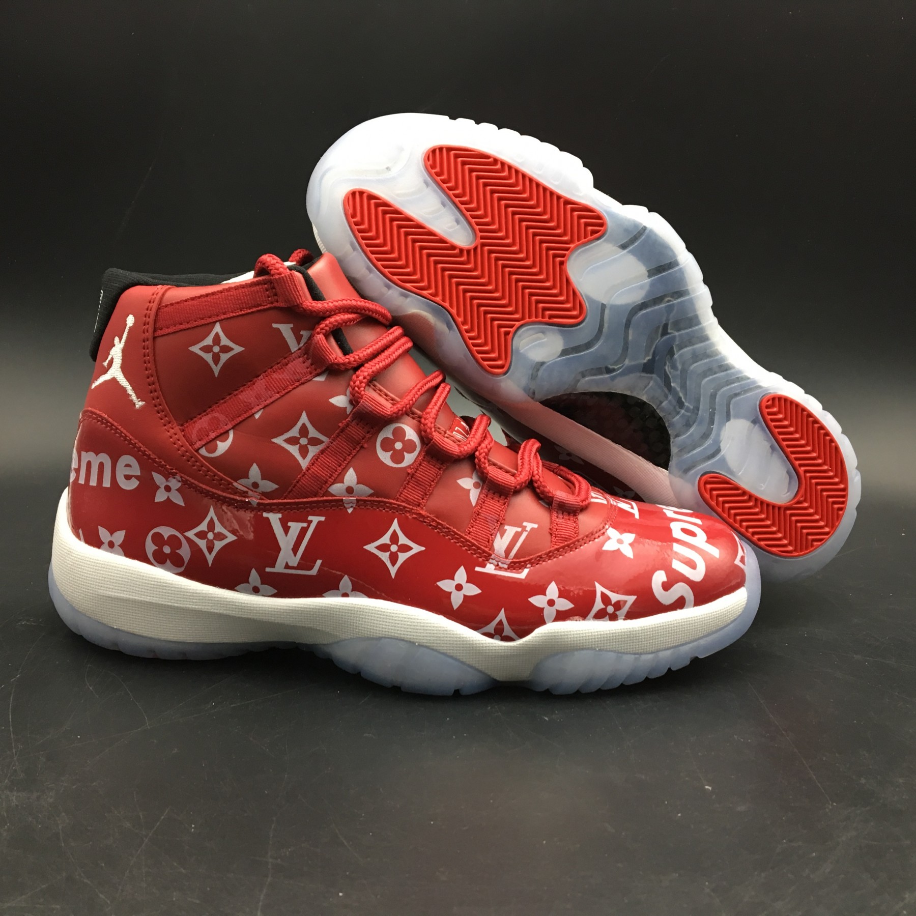 Air Jordans 11 Retro L x S Custom Red White 378037-624