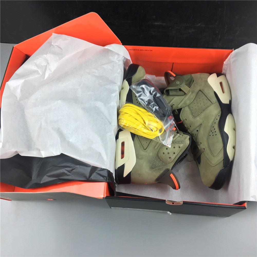 Travis Scott Air Jordan 6 Medium Olive Cactus Jack CN1084-200
