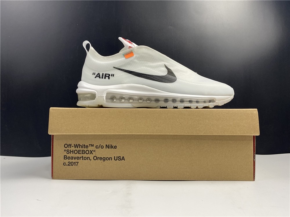 Off White X Air Max 97 The Ten White Cone Ice Blue AJ4585-100