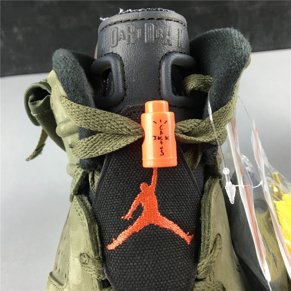 Travis Scott Air Jordan 6 Medium Olive Cactus Jack CN1084-200