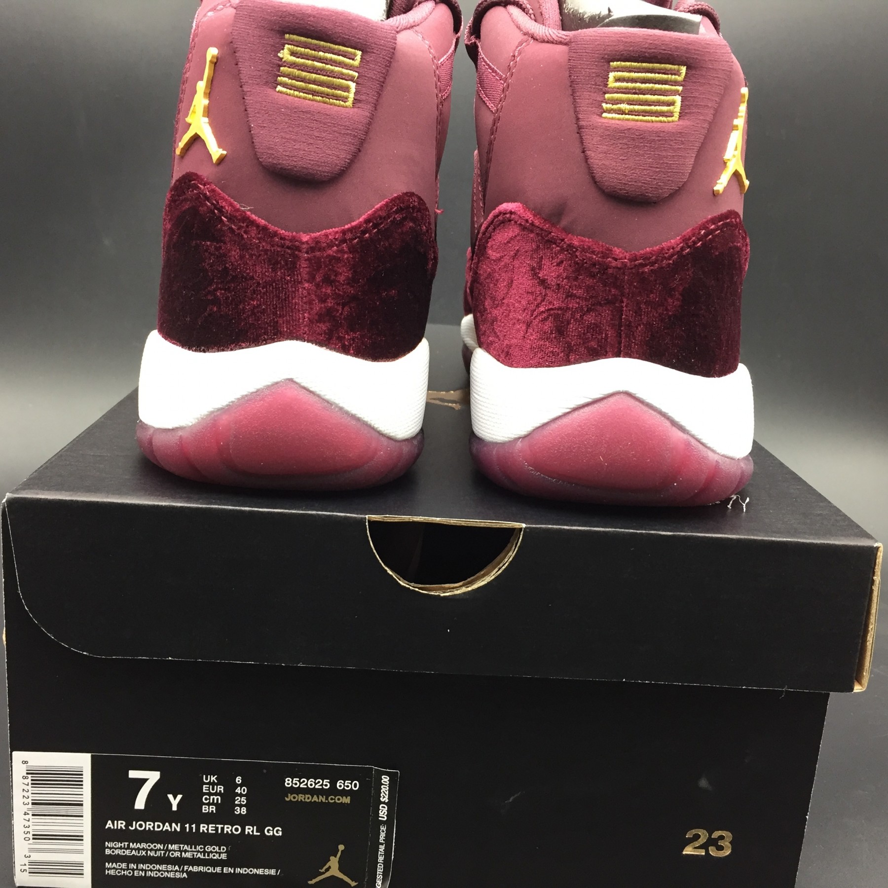 Air Jordan 11 Retro RL GG "Velvet" - 852625 650