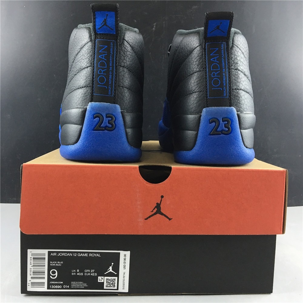 Air Jordan 12 Black Game Royal 130690-014