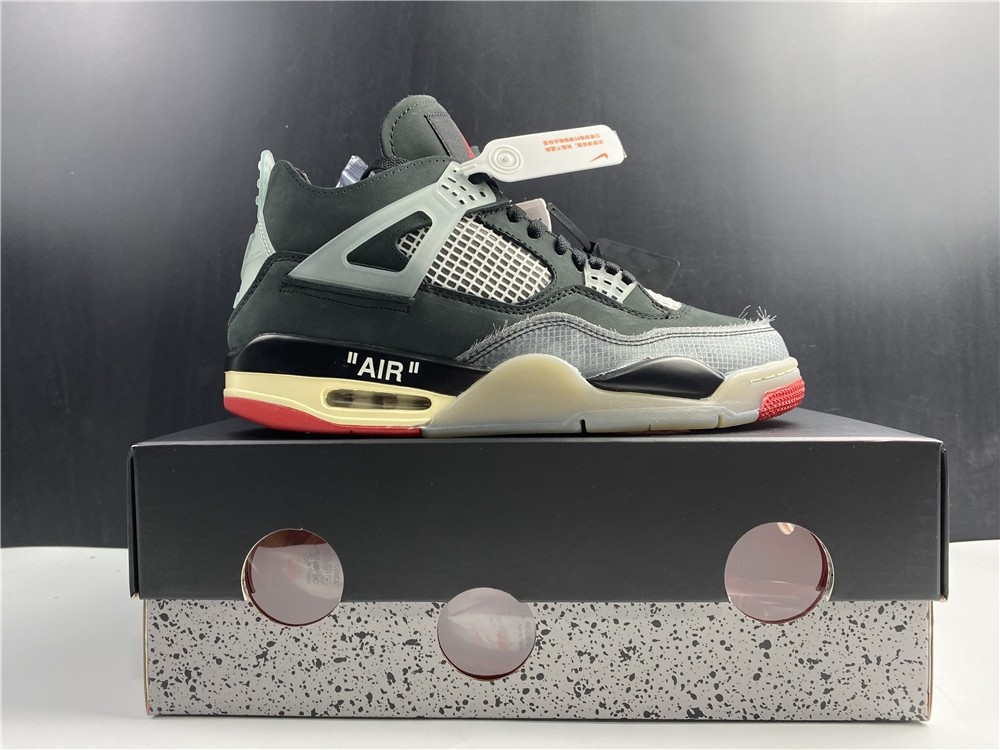 OFF-WHITE x Air Jordan 4 “Bred” CV9388-001